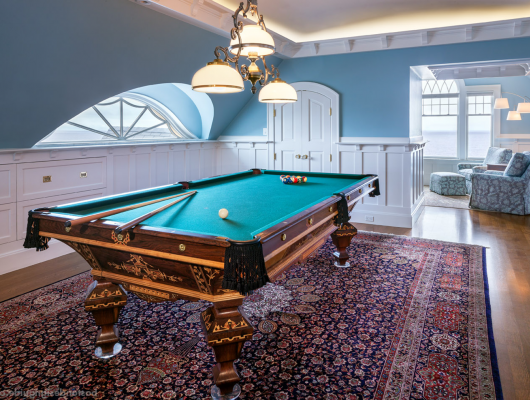 Restored antique pool table